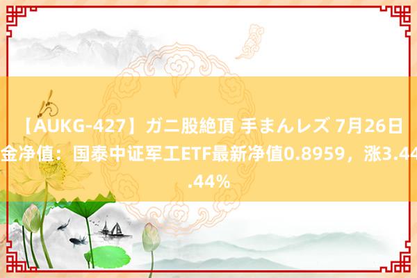 【AUKG-427】ガニ股絶頂 手まんレズ 7月26日基金净值：国泰中证军工ETF最新净值0.8959，涨3.44%