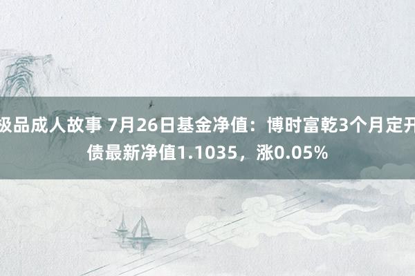 极品成人故事 7月26日基金净值：博时富乾3个月定开债最新净值1.1035，涨0.05%