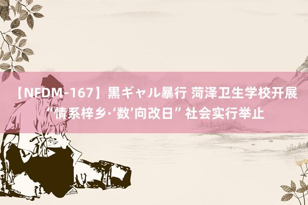 【NFDM-167】黒ギャル暴行 菏泽卫生学校开展“情系梓乡·‘数’向改日”社会实行举止