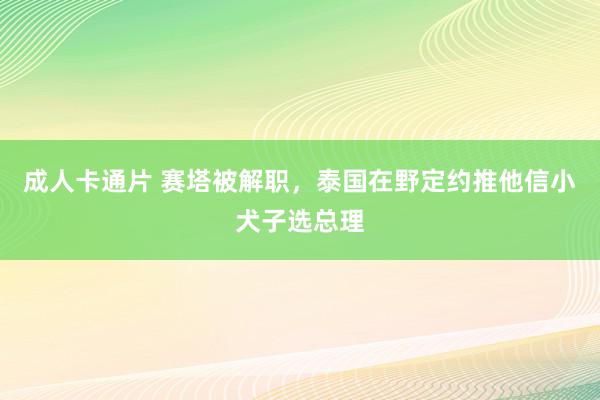 成人卡通片 赛塔被解职，泰国在野定约推他信小犬子选总理