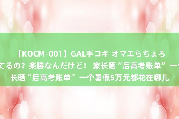 【KOCM-001】GAL手コキ オマエらちょろいね！こんなんでイッてるの？楽勝なんだけど！ 家长晒“后高考账单” 一个暑假5万元都花在哪儿