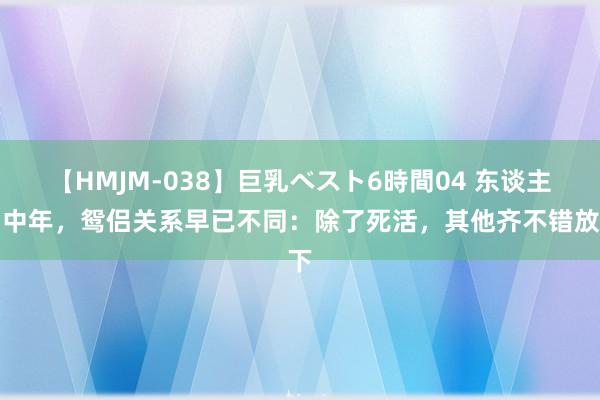 【HMJM-038】巨乳ベスト6時間04 东谈主到中年，鸳侣关系早已不同：除了死活，其他齐不错放下